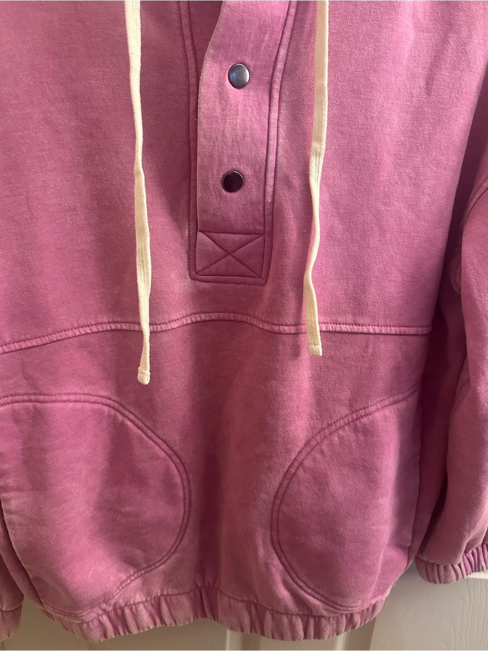 Zenana Mineral Washed Hooded Pullover Oversized Sweatshirt - S 💗💜 - Picture 4 of 10